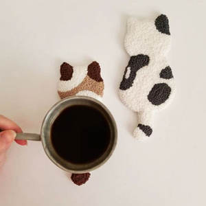 งานฝีมือทำเอง ปั๊มลายปัก แก้วรองแก้วน่ารัก ของตกแต่งโต๊ะทำงาน สำหรับมือใหม่ ไม่ต้องใช้วัสดุพื้นฐาน ของขวัญสร้างสรรค์ - Product Image 3