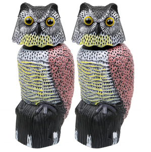 Kuşları korkutmak için sahte baykuş Decoys, dönen kafa heykelleri, doğa düşman korkuluk plastik heykeller, haşere kovucu - Product Image 4