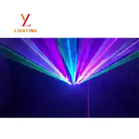 Projecteur laser RGB à 6 yeux avec rotation multi-angles, 62 canaux DMX, éclairage laser professionnel pour spectacles sur scène