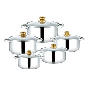 Juego de utensilios de cocina al por mayor, 10 Uds., <span class=keywords><strong>ollas</strong></span> de cocina de acero inoxidable, juegos de <span class=keywords><strong>ollas</strong></span>, utensilios de cocina, cazuelas de inducción - Product Image 4