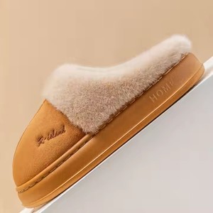 Giày dép mùa đông mới <span class=keywords><strong>2025</strong></span> kiểu dáng thời trang thoải mái, lông mềm mại, đế <span class=keywords><strong>EVA</strong></span> êm ái, chất liệu da lộn mềm mại, dày dặn, mũi hở dành cho nữ, dùng trong nhà, mùa thu. - Product Image 6