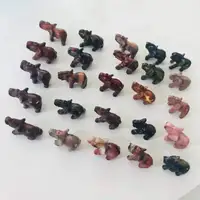 Natural cute mini crystal elephant colourful mookite elephant for gift