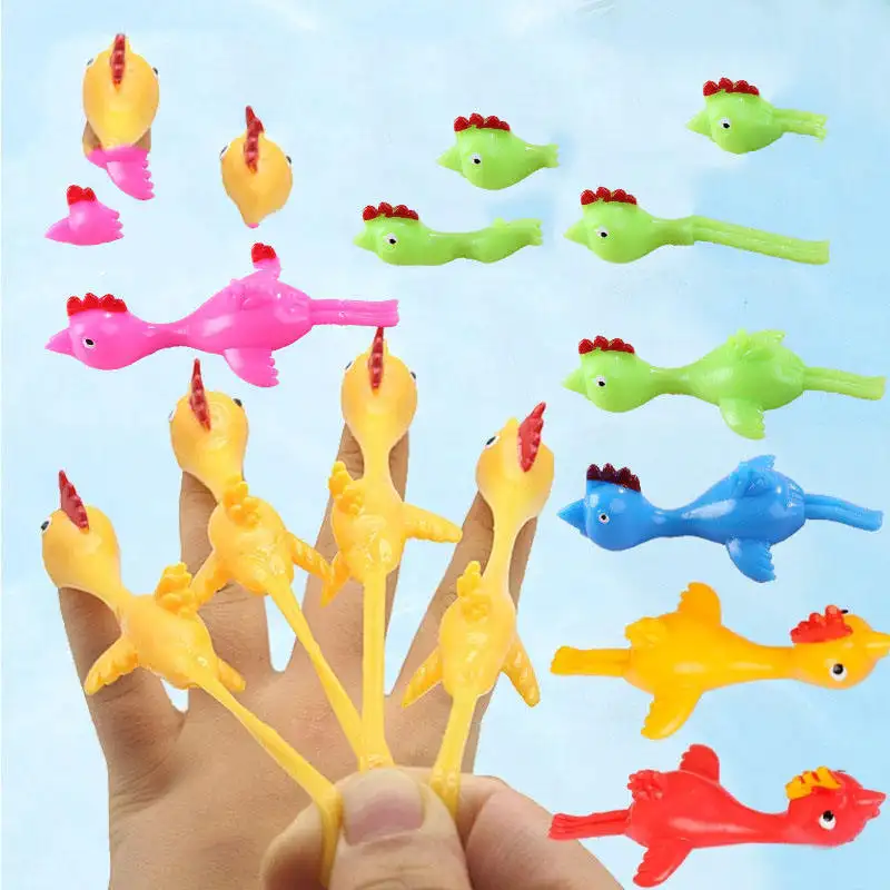 Soododo Finger Chick Launch Spaß und Tricky Sling shot üben Huhn Elastic Flying Sticky Kids Lernspiel zeug