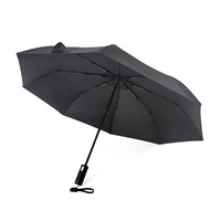 Nouveau design, parapluie de voyage classique électrique entièrement automatique à trois plis, coupe-vent, en fibre de verre, personnalisable pour usage publicitaire