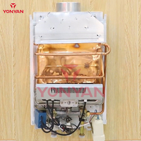 Pemanas Air Gas Tanpa Tangki Portabel Berkualitas Tinggi 6L-20L LPG NG Propane Baterai Instan dengan Layar LED untuk Berkemah di Luar Ruangan