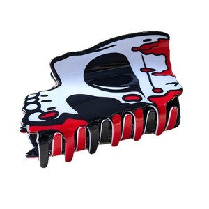 Pince à cheveux en PVC Halloween, motif Clown diabolique, style requin, amusante, fantaisie, personnalisée, <span class=keywords><strong>accessoire</strong></span> décontracté pour chignon - Product Image 5