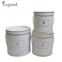 Boîte Cadeau Cylindrique en Carton avec Poignée en Corde pour Emballage de Roses, Personnalisable avec Logo, pour Chapeaux et Fleurs - Vente en Gros