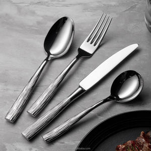 Ventes chaudes, restaurant, ensemble de couverts en argent bon marché, cuillères à dîner, fourchettes et couteaux, acier inoxydable, polissage miroir, <span class=keywords><strong>occasion</strong></span> de mariage - Product Image 3