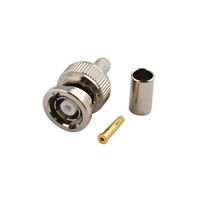 Conector BNC de Latón para Cable Coaxial RG6 RG59