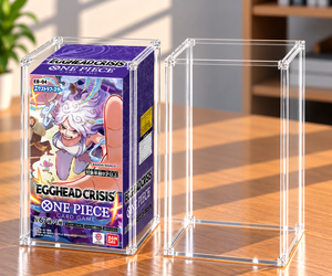 Estuche de exhibición de acrílico con tapa magnética para <span class=keywords><strong>One</strong></span> <span class=keywords><strong>Piece</strong></span> Card Game OP-02 Paramount War Booster Box, 5 mm de grosor, impermeable, 99% protección UV - Product Image 2