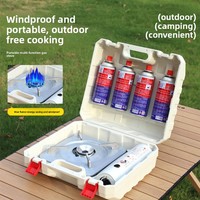 Réchaud à cartouche Dingka, réchaud à gaz butane portable pour pique-nique et camping, avec design monobloc et capacité pour 3 à 5 personnes