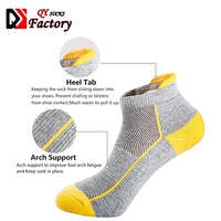 Chaussettes en maille de coton pour hommes, bas à la cheville, d'athlétisme, de course, avec Ventilation, à coussin d'air