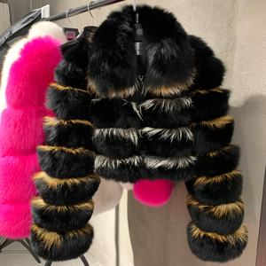 Cappotti in <span class=keywords><strong>Pelliccia</strong></span> Trendy Invernali Personalizzati 2024, Giacca Corta in <span class=keywords><strong>Pelliccia</strong></span> a Colori Abbinati per Uomo e Donna - Product Image 1