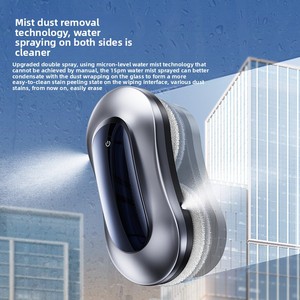 Robot de nettoyage de <span class=keywords><strong>vitres</strong></span> domestique automatique Dispositif de pulvérisation d'eau double face avec capteur intelligent Insert de nettoyage double - Product Image 2