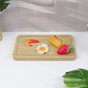 Wooden <b>tea</b> <b>tray</b>, square <b>tea</b> <b>tray</b>, fruit salad bowl, dessert <b>tray</b>, Chinese hotel tableware, order plate - Product Image 4