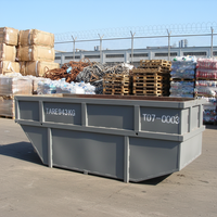 Bac à déchets en acier renforcé Q235B pour le recyclage des métaux ferreux, les débris de construction, bac à déchets personnalisable