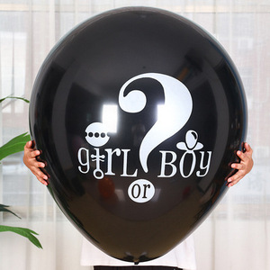 ลูกโป่งสีดำขนาด 36 นิ้ว สำหรับงานเฉลิมฉลองวันเกิดเด็ก แสดงเพศลูกชายหรือลูกสาว - Product Image 2