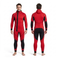 Combinaison de plongée en néoprène écologique à capuche pour homme avec fermeture éclair sur le devant 5,0 mm Premium pour le canyoning et les sports nautiques