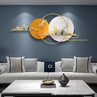 183X65CM Hiasan Dinding Logam Ruang Tamu Dekorasi Rumah Seni Mewah Kerajinan Tangan Gantungan Dekorasi Rumah Interior Mewah Dropshipping DDP