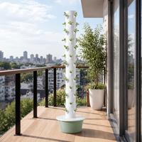 Système de culture hydroponique en tour à 13 étages pour l'intérieur, irrigation automatique pour la culture de la laitue, des épinards et des herbes aromatiques à la maison dans le jardin