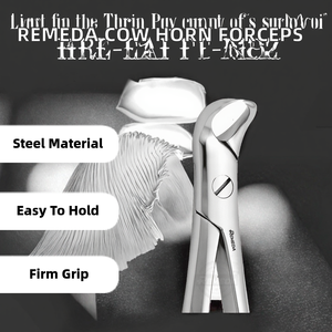 Forceps d'extraction dentaire REMEDA 87 en corne de vache, manuel, ergonomique, en acier inoxydable, certifié CE classe I pour une préhension faciale profonde - Product Image 2