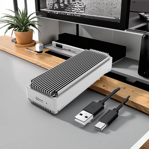 OEM marka alüminyum M.2 NVME SATA çift protokol harici sabit disk muhafaza USB <span class=keywords><strong>3.2</strong></span> 10Gbps anahtar tipi C SSD durumda harici - Product Image 1