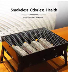 Venta al por mayor libre de humo respetuoso con el medio ambiente Parrilla de barbacoa de carbón de madera dura carbón de bambú bloques para uso doméstico - Product Image 6