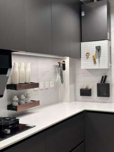 Meubles de cuisine Design Placage de bois Armoire de cuisine pour projet canadien - Product Image 5