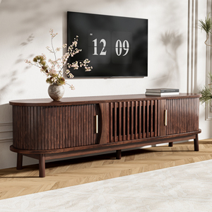 Mueble <span class=keywords><strong>para</strong></span> <span class=keywords><strong>TV</strong></span> <span class=keywords><strong>de</strong></span> Estilo Mid-Century <span class=keywords><strong>para</strong></span> Televisores <span class=keywords><strong>de</strong></span> 75 Pulgadas, Centro <span class=keywords><strong>de</strong></span> <span class=keywords><strong>Entretenimiento</strong></span> <span class=keywords><strong>de</strong></span> Madera con Gabinete <span class=keywords><strong>de</strong></span> Almacenamiento Ajustable - Product Image 1