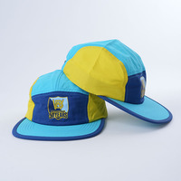 Gorra de Campamento Personalizada de 5 Paneles con Visera Plana, Gorra Deportiva de Nailon con Logo Personalizado, Gorra Ligera para Correr al Aire Libre con Visera Suave