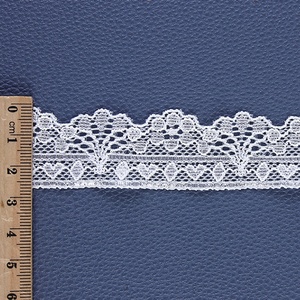 Dentelle brodée blanche à l'ammoniac, motif brocart, pour sous-vêtements et vêtements, accessoires en dentelle élastique simple face - Product Image 5