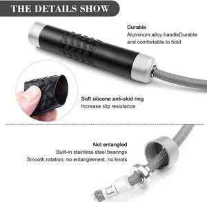 Personnalisation ZJFIT logo personnalisé de haute qualité poignée professionnelle en aluminium entraînement de fitness <span class=keywords><strong>corde</strong></span> à <span class=keywords><strong>sauter</strong></span> réglable - Product Image 5