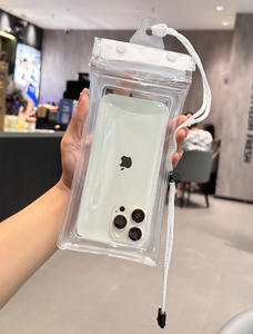 Étui étanche personnalisé pour téléphone portable, pochette tactile flottante avec sangle de cou pour la natation, coque transparente pour téléphone - Product Image 5
