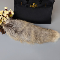Porte-clés de voiture en peluche douce avec pendentif pour sac à main queue de renard de qualité supérieure
