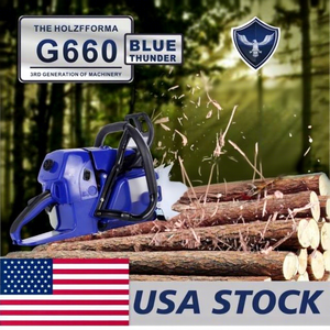 Motosega a Benzina 92cc Blue Thunder G660 MS660 066 con Impugnatura Avvolgente, Senza Barra Guida e Catena - Product Image 1