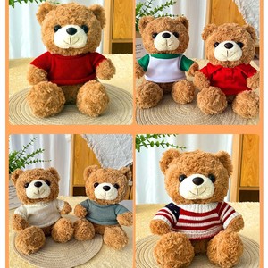 Edredón de oso de peluche personalizado de felpa súper suave con tamaño de relleno de algodón PP decoración de fiesta de cumpleaños diseño Unisex - Product Image 3