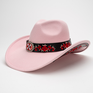 Chapeau Fedora en feutre style ethnique, nouveau design, à large bord, pour couple, style gentleman britannique, chapeau jazz unisexe, décontracté, pour le quotidien et l'extérieur, accessoire de mode - Product Image 1