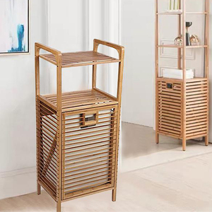 Wholesale MagicBamboo MB-BT020 Bamboo Large Hamper <strong>Basket</strong> for Bathroom Clothes Storage - Product Image 1