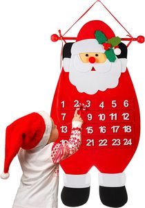 <span class=keywords><strong>Calendario</strong></span> de Adviento Navideño Colgante de Fieltro 3D, <span class=keywords><strong>Calendario</strong></span> de Cuenta Regresiva de Papá Noel de Fieltro con 24 Bolsillos de Almacenamiento para Decoración Navideña del Hogar - Product Image 3