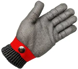 Gujia niveau 5 cinq doigts Anti-coupe maille en acier inoxydable gants pour abattage verre traitement exploitation forestière travailleur