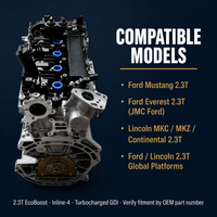 Nouveau Moteur Complet Essence Turbo GDI 16V 2.3L 2.3T EcoBoost 4 Cylindres en Ligne DOHC de Haute Qualité pour Remplacement et Réparation