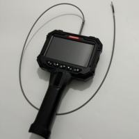 Caméra d'inspection endoscopique industrielle Câble 1m Objectif 3mm Outil de diagnostic articulé à 2 voies Écran LCD 5 pouces IP67