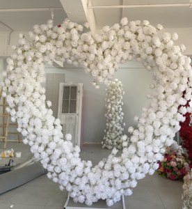 Arche en forme de cœur décorative avec support pour événements de <span class=keywords><strong>mariage</strong></span>, activités de fête, fond mural floral artificiel - Product Image 3