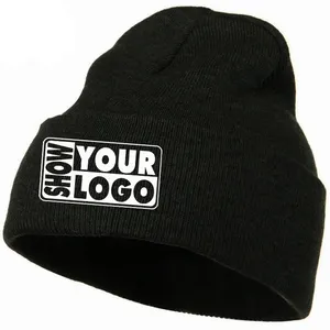 Chapeau froid épais de 85g, couleur unie, à la mode, avec votre logo, brodé et personnalisé, pour l'hiver, collection 2020