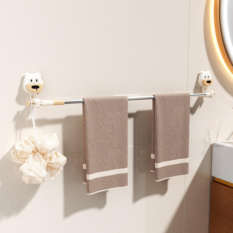 Porte-serviettes de dessin animé [extensible avec un motif petit ours blanc]
