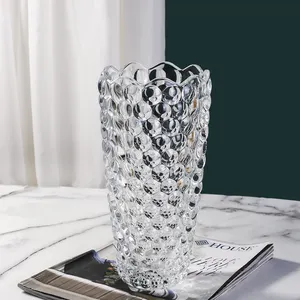High Quality Luxury Machine made crystal vases centerpieces Decor Table Decoration Crystal Glass flower pots Tube Vase