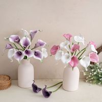 Dekorative Weiße Calla-Lilie Rosa Lila Realistische Eva Callalily Künstliche Blumen für Hochzeit und Party