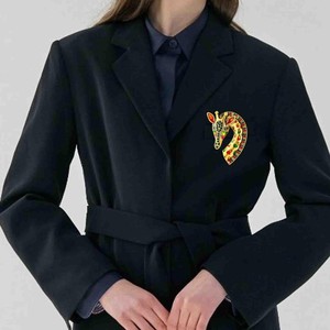 Broche de Diseño de Jirafa con Pedrería de Lujo Estilo Barroco <span class=keywords><strong>para</strong></span> Mujer, Accesorio <span class=keywords><strong>para</strong></span> Vestidos de Fiesta, Banquete o Uso Diario, Regalo Imprescindible <span class=keywords><strong>para</strong></span> Chicas - Product Image 2