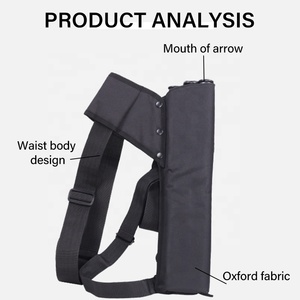 SPG <strong>Archery</strong> Arrow <strong>Quivers</strong> Hunting Compound Bow Carbon Arrow Double Harness Belt Shoulder Waist Hung 3 Tube Bag Equipment - Product Image 2