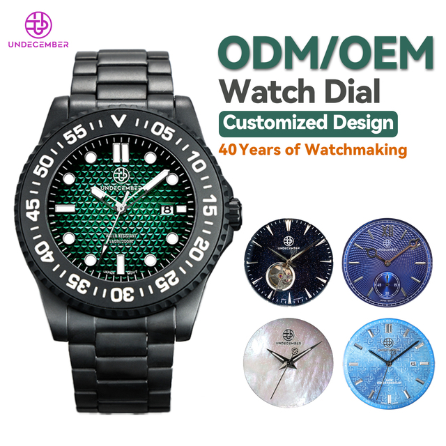 Undecember Factory Wholesale Super Luminous Sports Diving Watch Custom 20ATM Water Resistance Titanium Quartz Watches Wristwatch